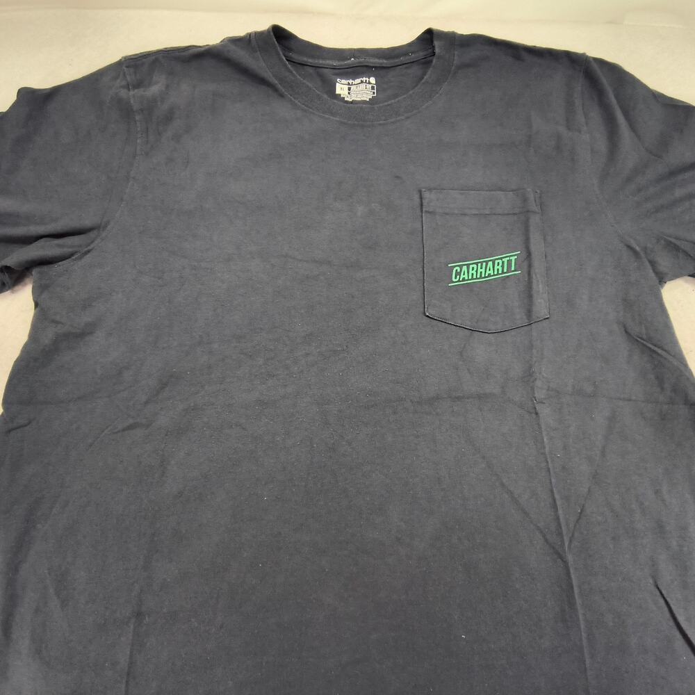 Carhartt Graphic Crew Neck Short Sleeve T Shirt Mens Size Extra Large XL Blue